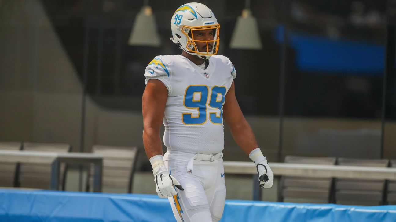 Los Angeles Chargers decline to pick up 5th-year option on defensive tackle  Jerry Tillery - ESPN