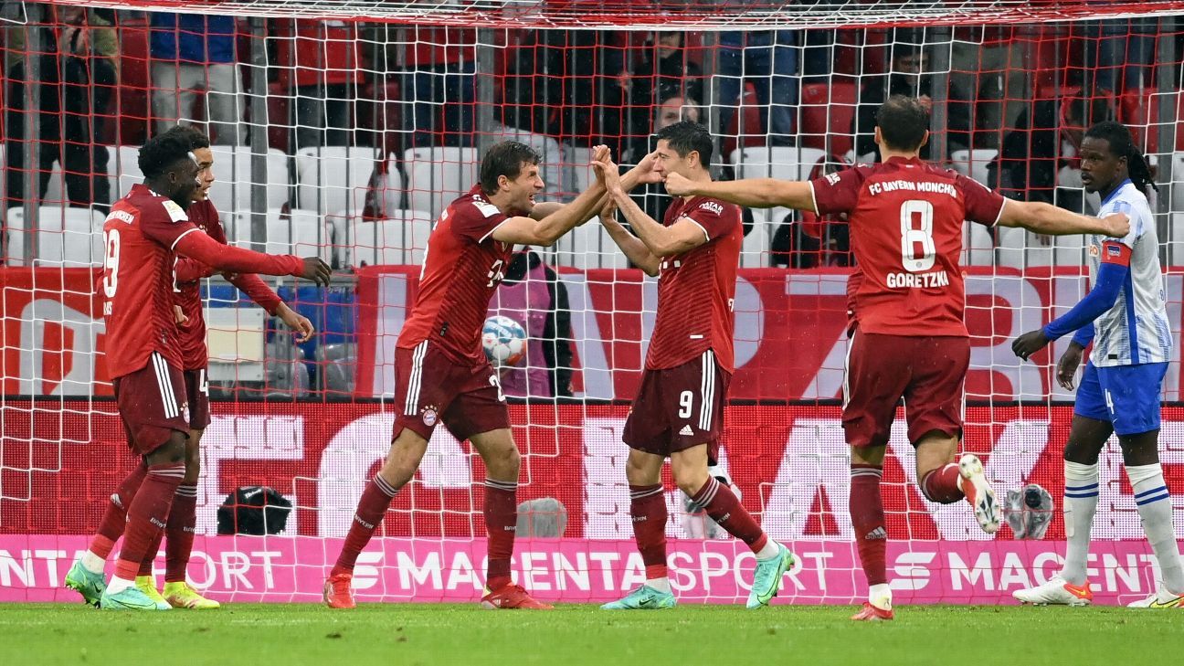 Stats: Lewandowski hits 300, Arsenal hit for -9, Manchester United's all-time record 28