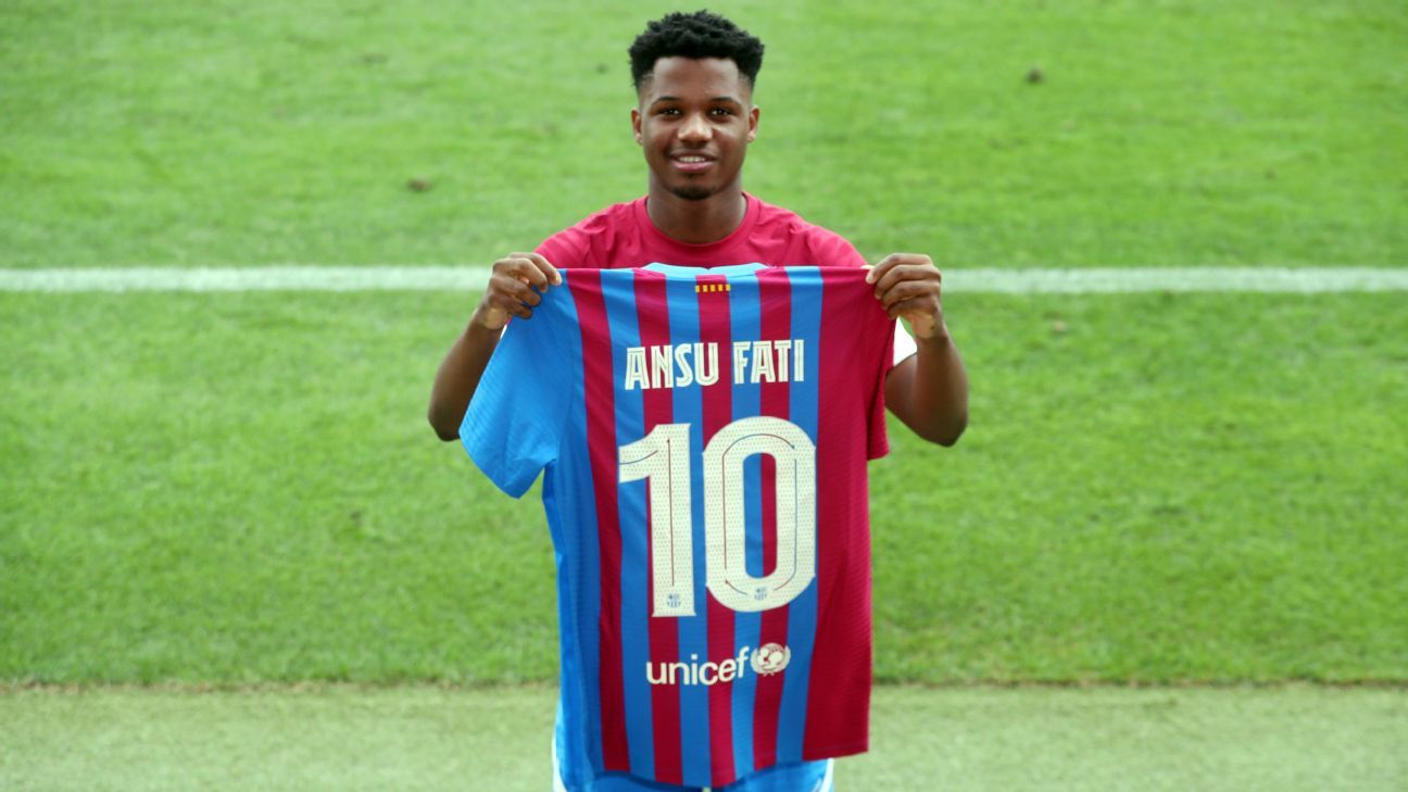 Barcelona give Ansu Fati No. 10 shirt after Lionel Messi&#39;s departure