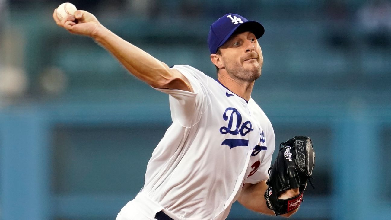 Max Scherzer of the Los Angeles Dodgers throws an immaculate entrance and reaches the milestone of 3,000 miles