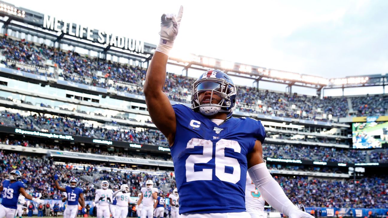 Saquon Barkley expected to play for New York Giants on Monday Night Football aga..