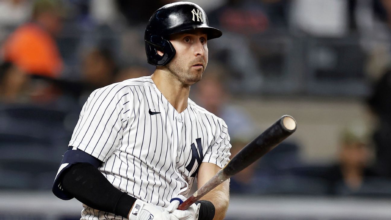 New York Yankees left fielder Joey Gallo exits game with neck tightness