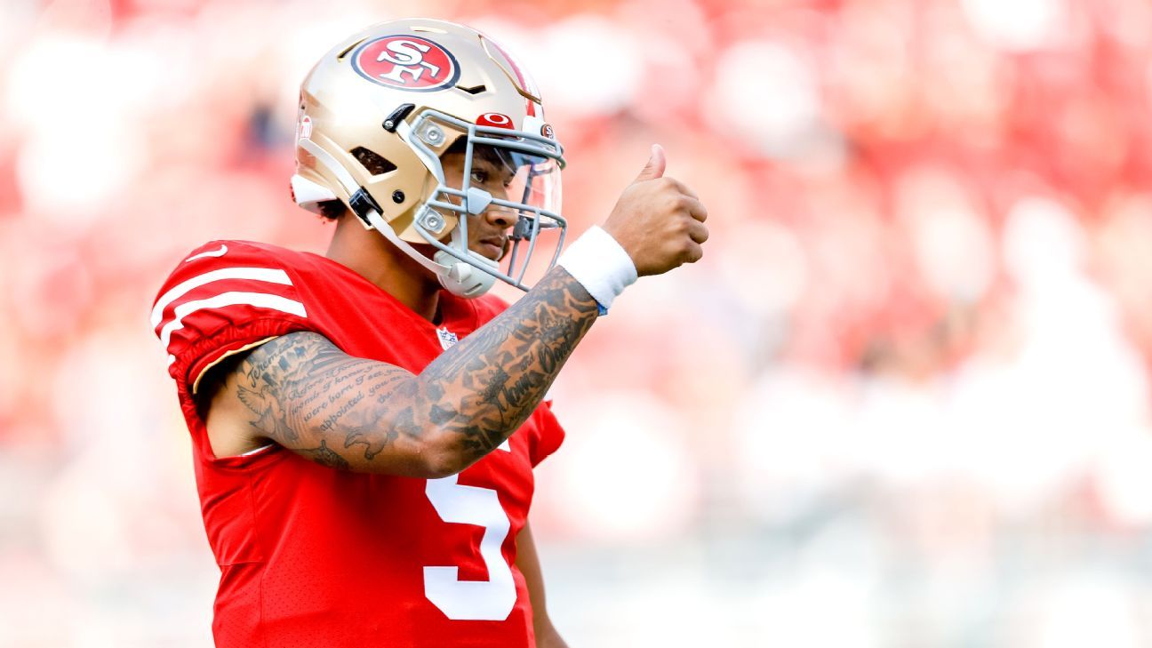 Trey Lance won't have to be savior for loaded San Francisco 49ers - ESPN -  San Francisco 49ers Blog- ESPN