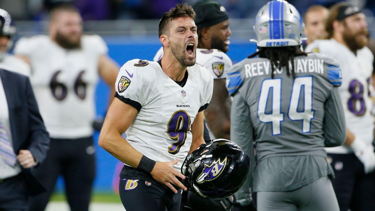 Baltimore Ravens' Justin Tucker wins game against Detroit Lions on record 66-yar..