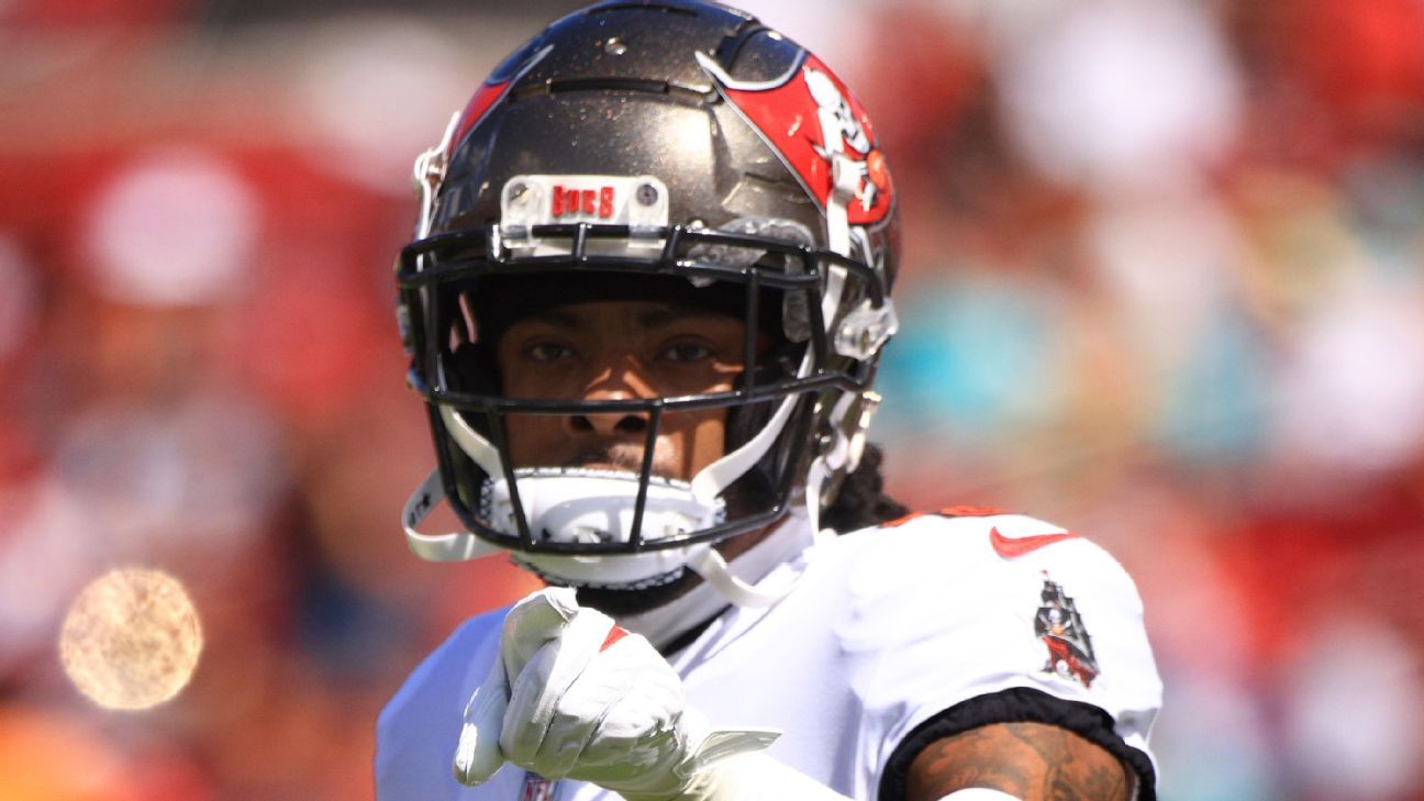 Tampa Bay Buccaneers CB Richard Sherman (hamstring) exits early vs. Philadelphia..