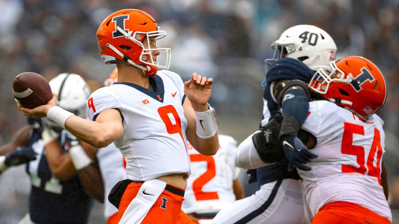 Illinois Stuns No 7 Penn State In Ncaas First 9 Overtime Game Espn 