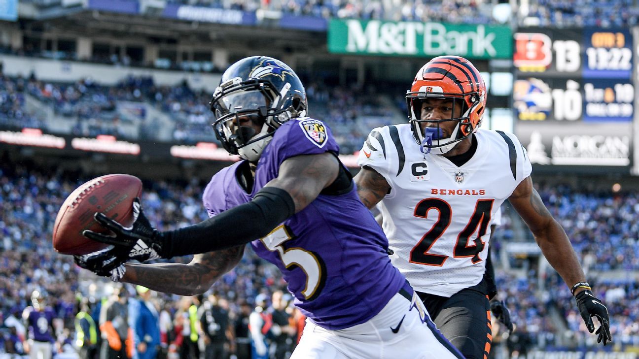 Arizona Cardinals acquire Baltimore Ravens WR Marquise Brown for first-round pick – ESPN