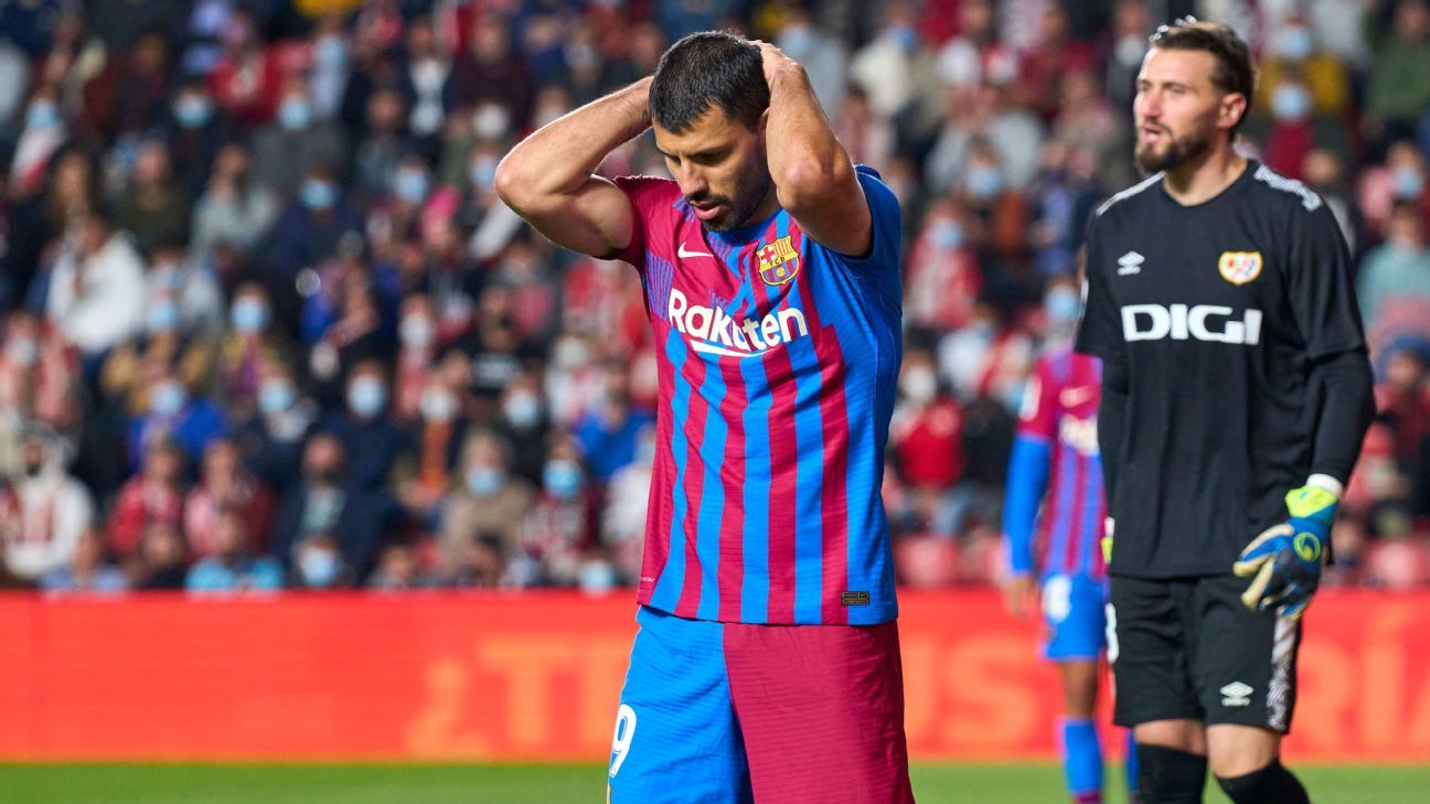 Barcelona's Sergio Aguero ruled out for three months after heart exam