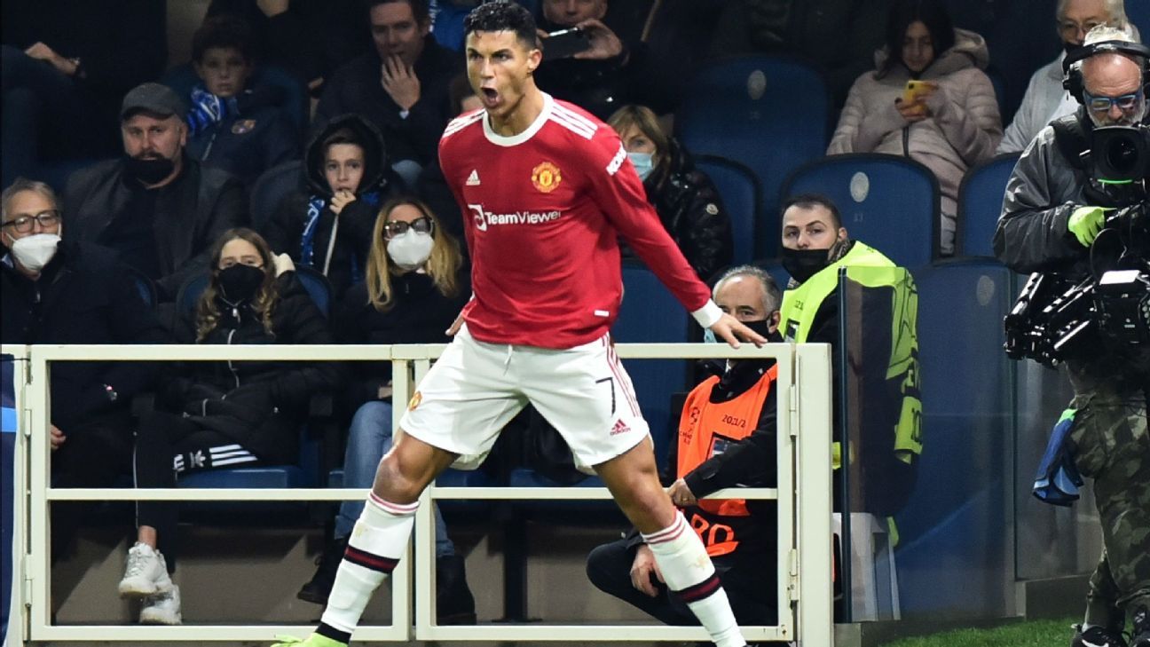 Ronaldo decide marcar goles en el tiempo de descuento y el Manchester United empata con Atalanta