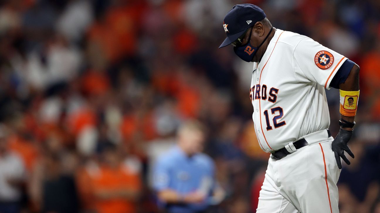 For 24th time as a manager, Houston Astros' Dusty Baker heads home without a tit..