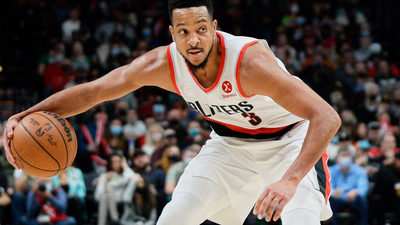 Portland Trail Blazers guard CJ McCollum out after CT scan reveals collapsed rig..