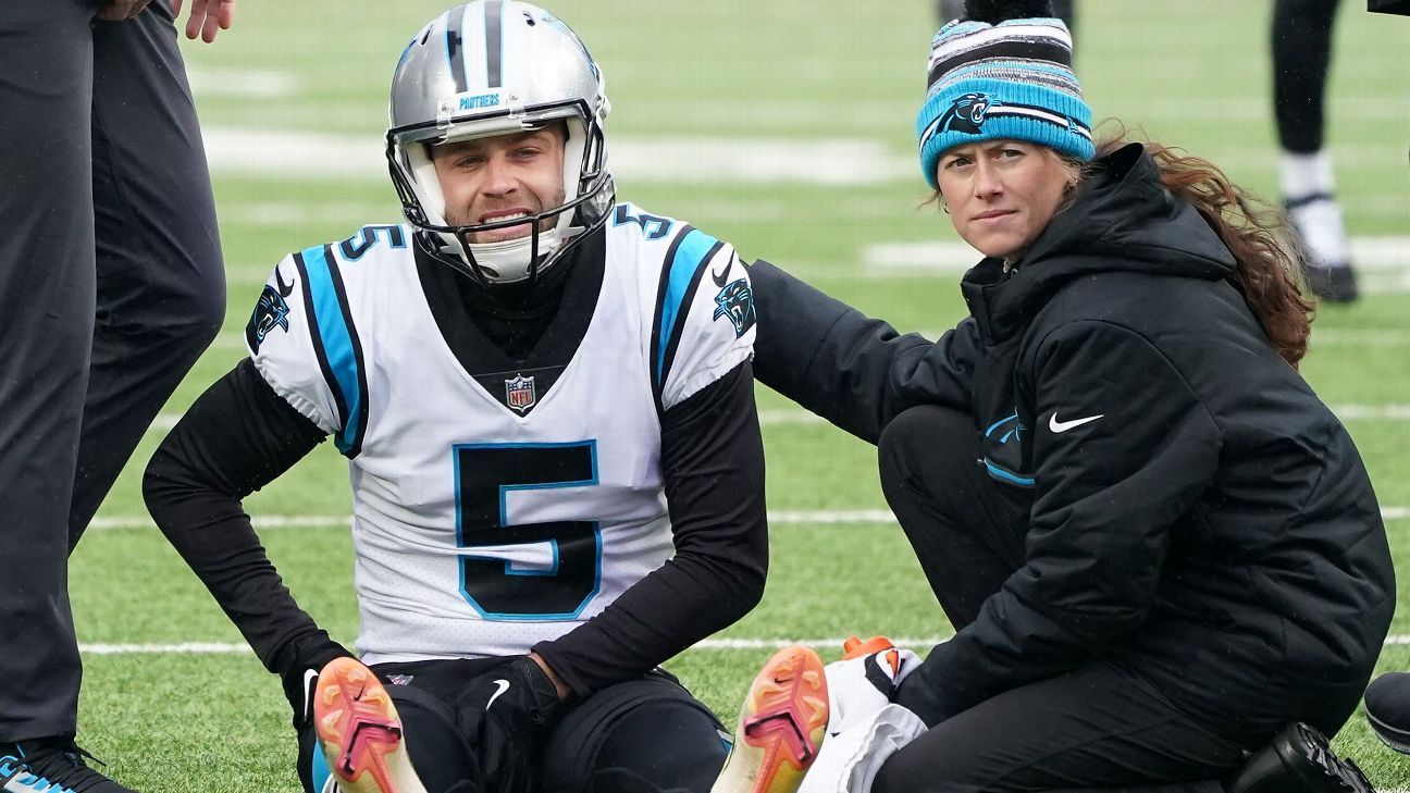 J.J. Jansen of the Carolina Panthers after a game against the Buffalo