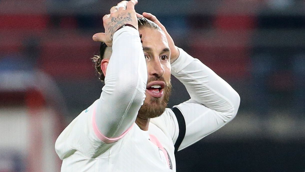 Sem Messi, PSG sofre com expulsão de Sergio Ramos e fica no empate o Reims