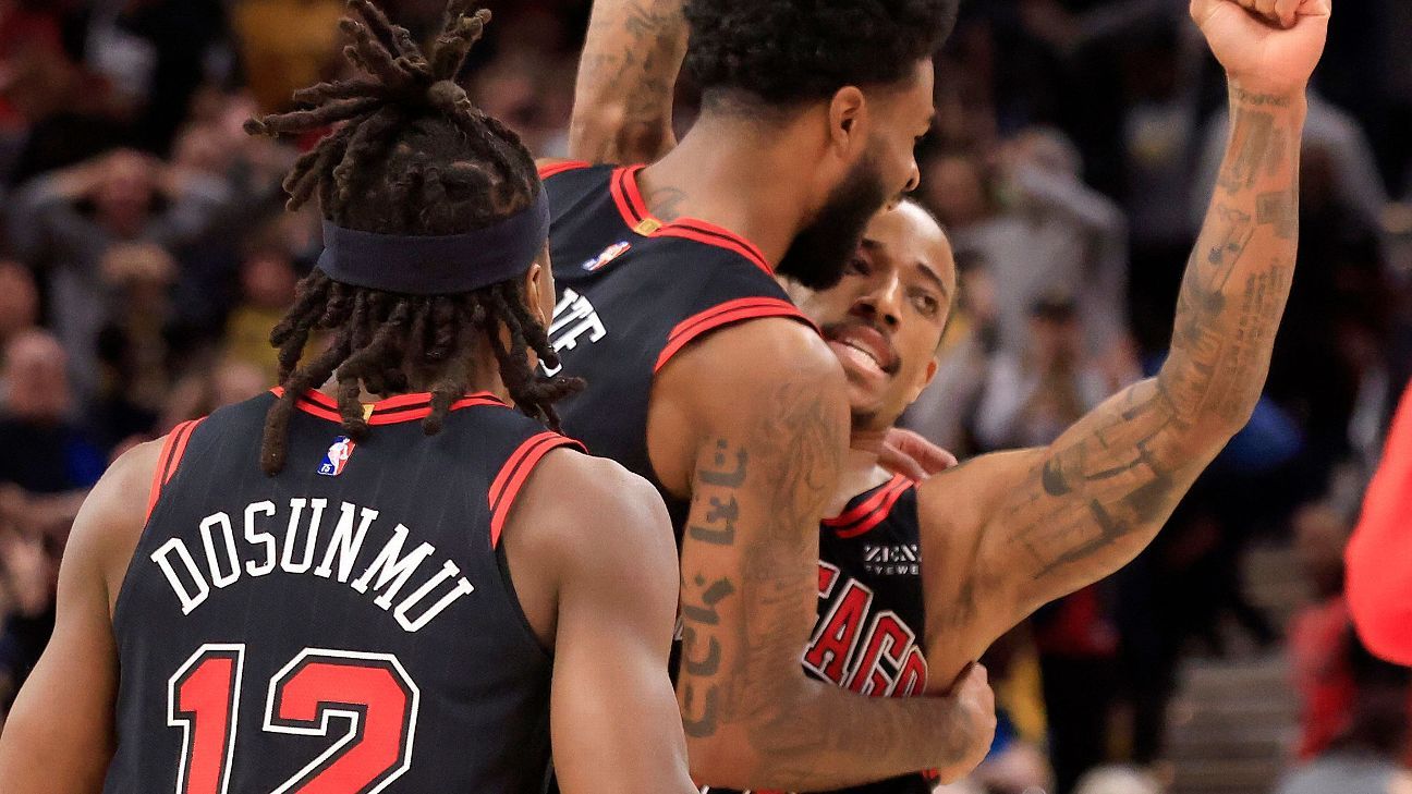 Chicago Bulls' DeMar DeRozan beats Pacers at buzzer for team's sixth straight win