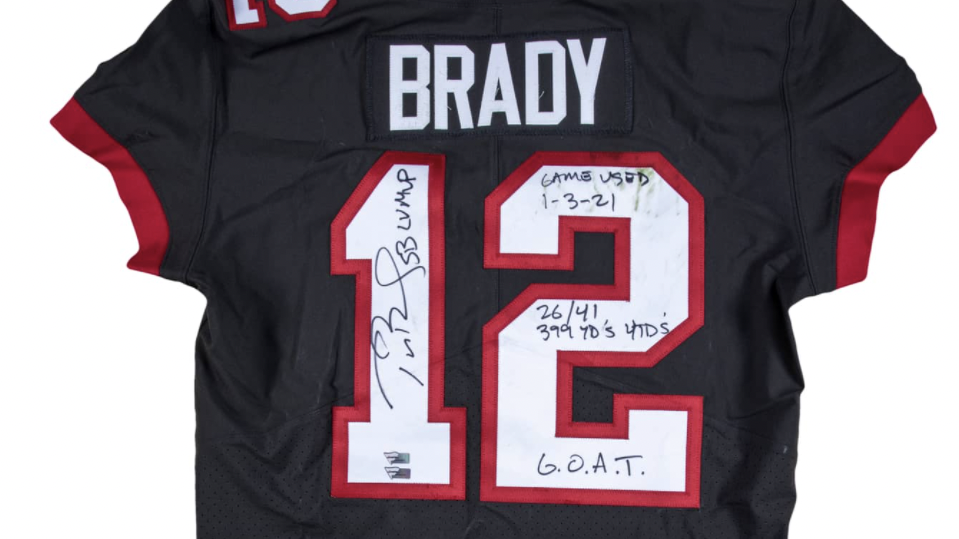 signed tom brady jersey