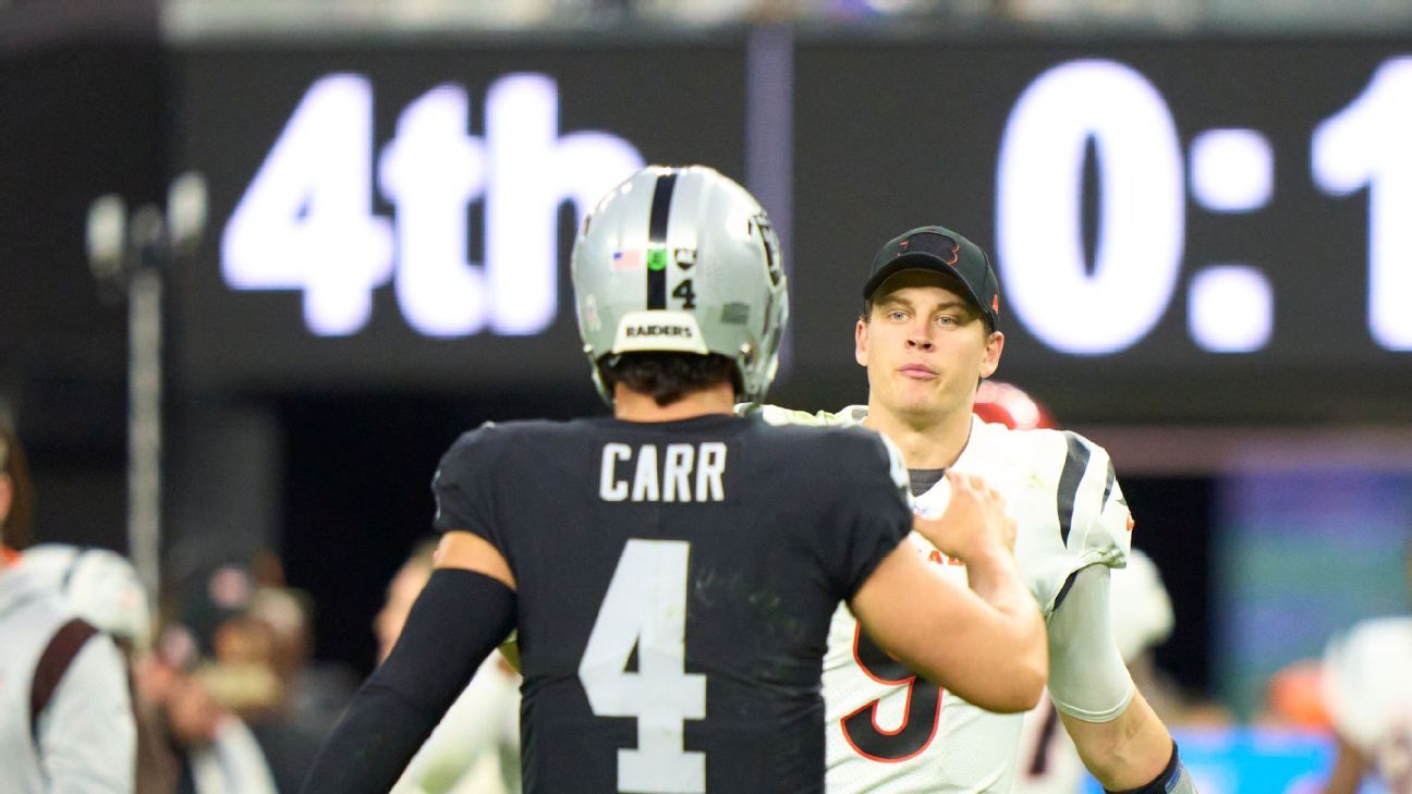 Raiders vs. Bengals Player Props: Joe Burrow and Derek Carr