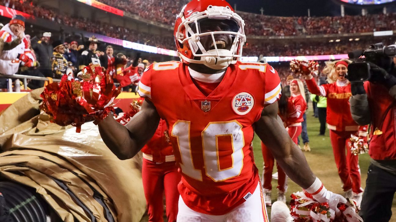 Sources – New York Jets Miami Dolphins in trade talks for Kansas City Chiefs WR Tyreek Hill – ESPN