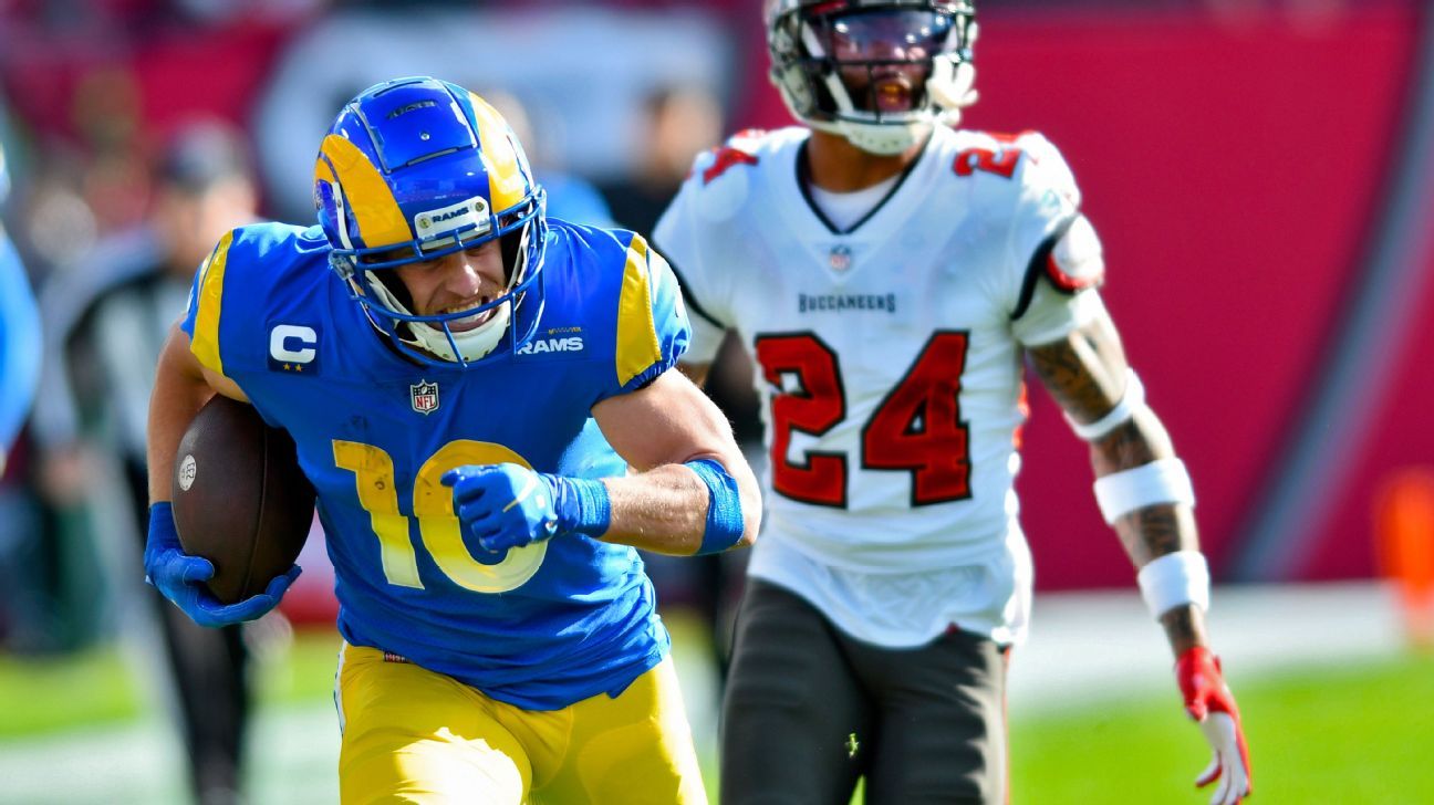Cooper Kupp catches deep touchdown pass from Matthew Stafford to extend Los Ange..