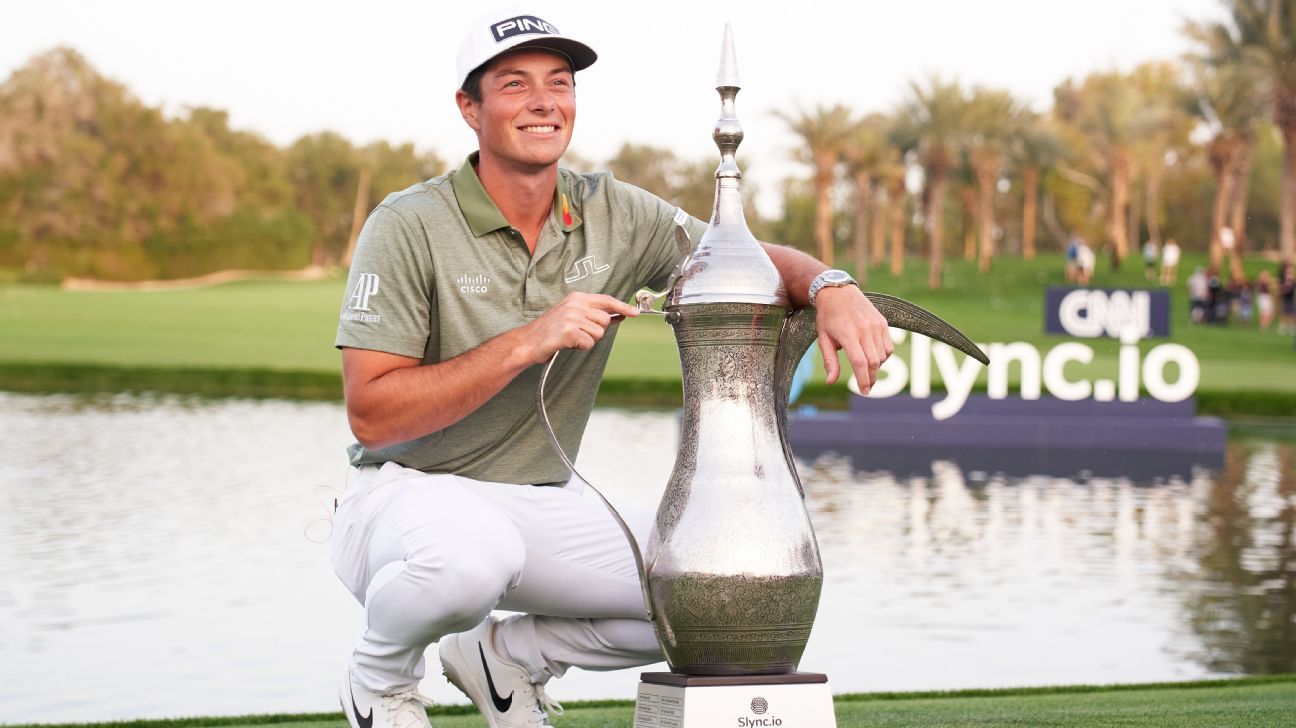 Viktor Hovland claims Dubai Desert Classic title after thrilling playoff win vs...