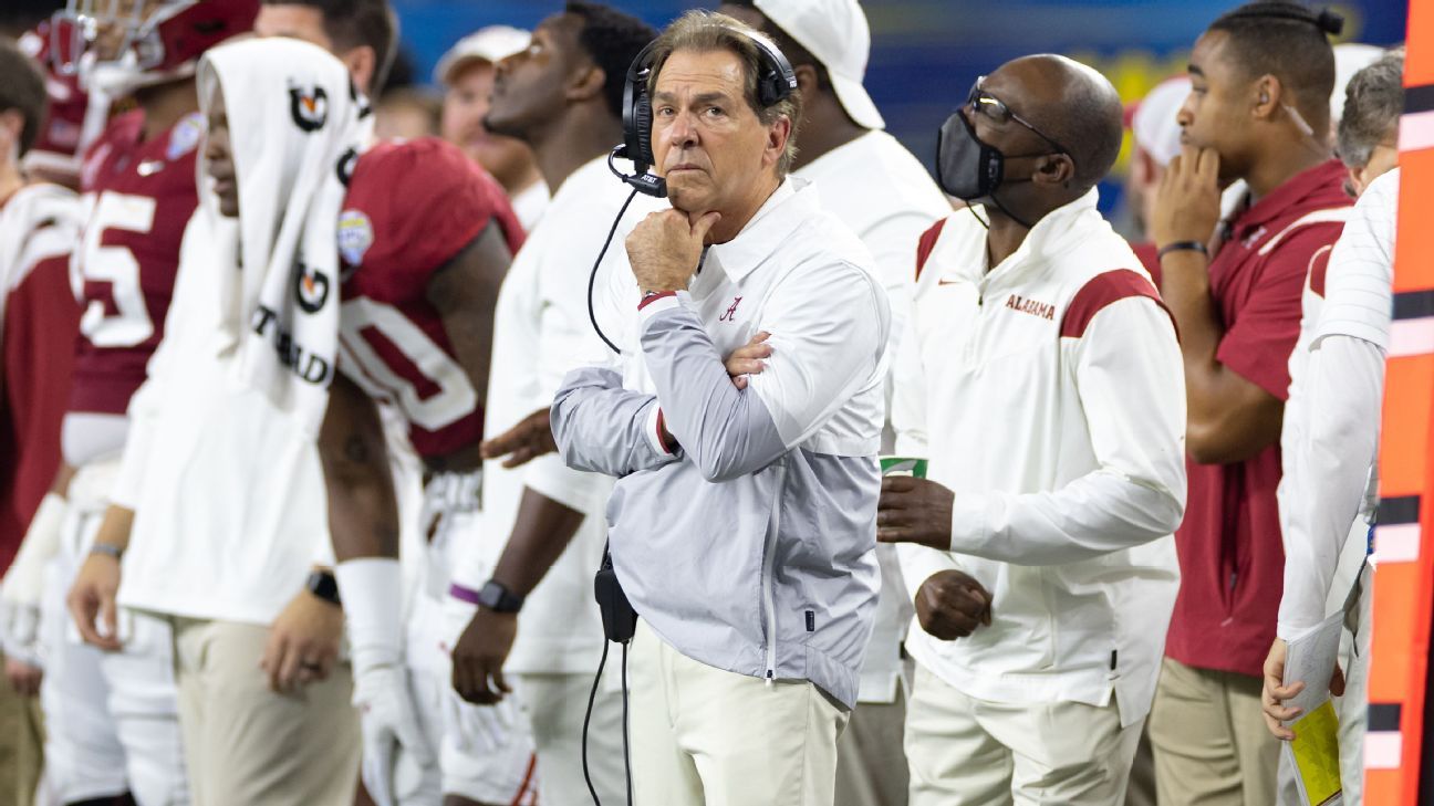 Alabama football coach Nick Saban says Texas A&M 'bought every player,' question..