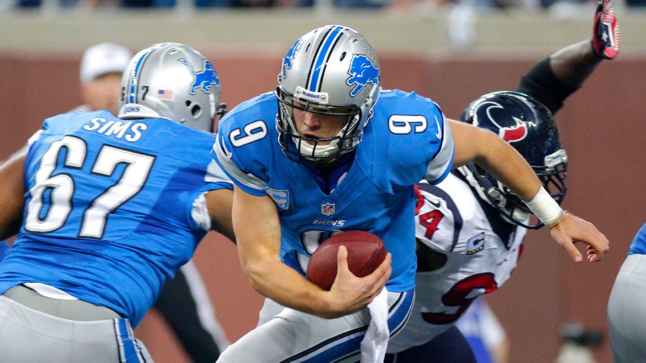 Lions' Matthew Stafford says he'll keep playing through pain