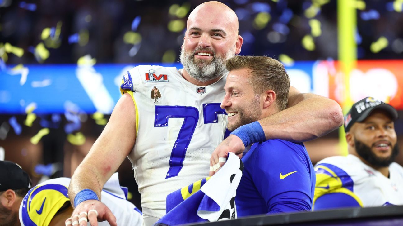 Los Angeles Rams left tackle Andrew Whitworth retires after 16 NFL