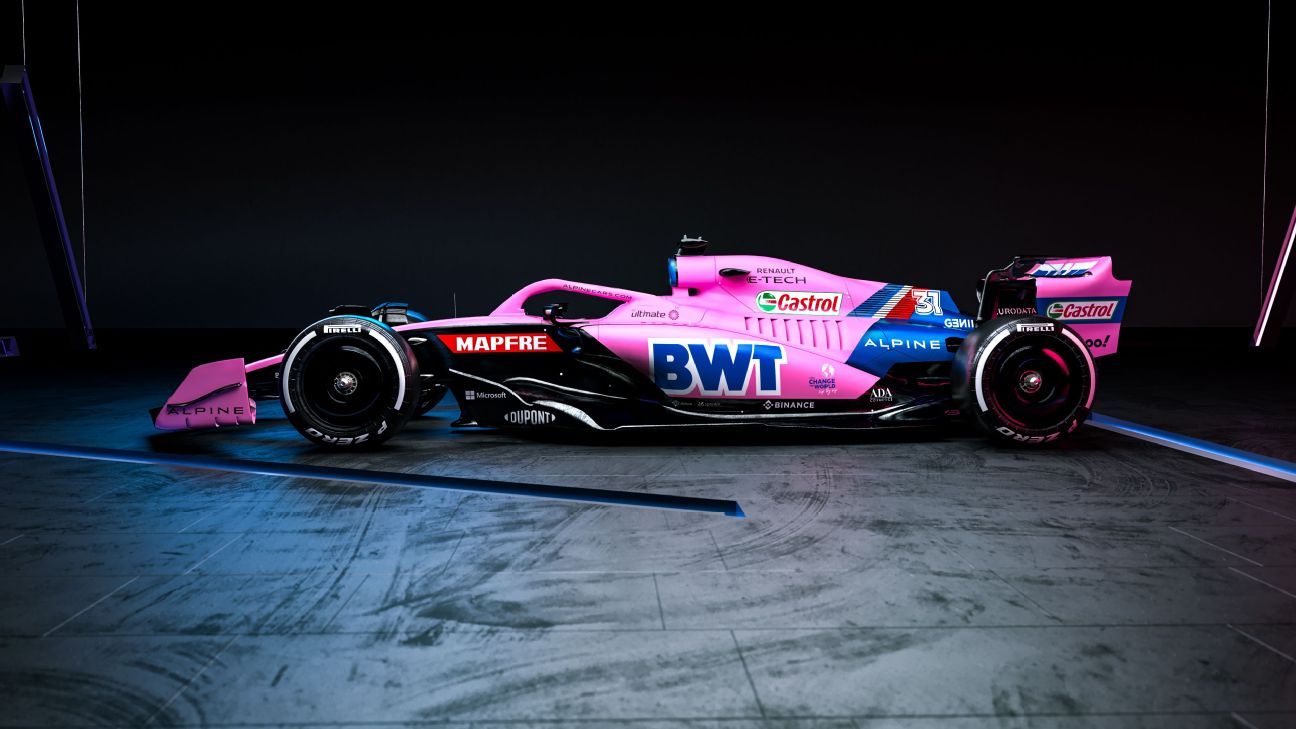 Alpine unveils two liveries for F1 season, will start season in pink ESPN