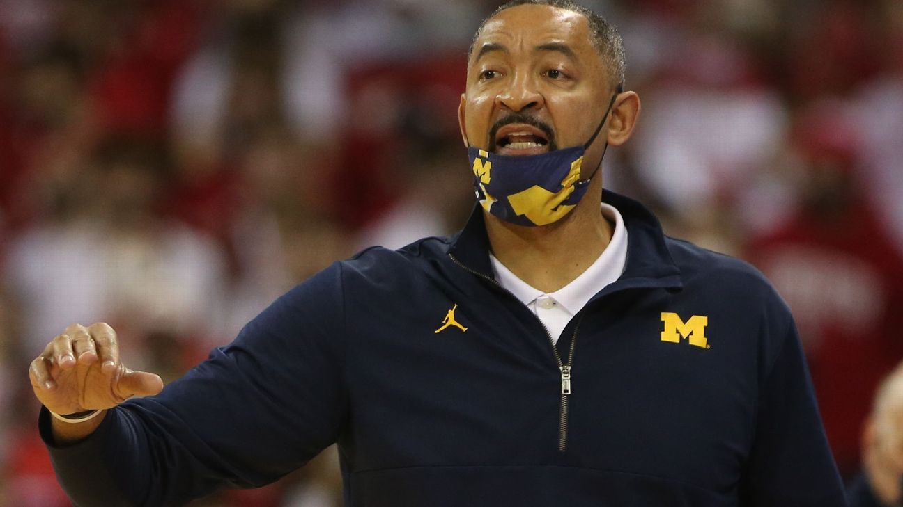 Michigan men's basketball coach Juwan Howard suspended for rest of regular seaso..