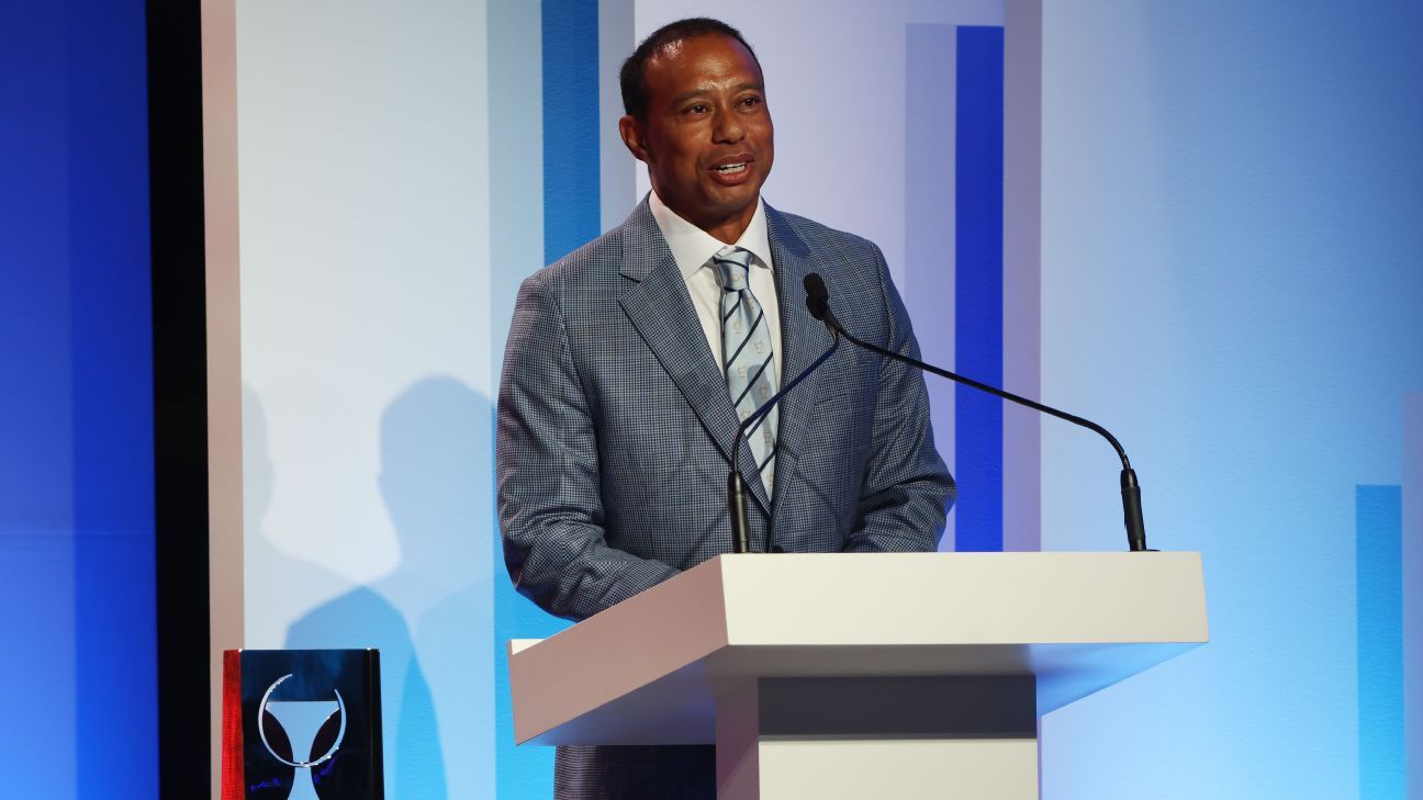 At Hall of Fame induction, Tiger Woods reflects on a career that