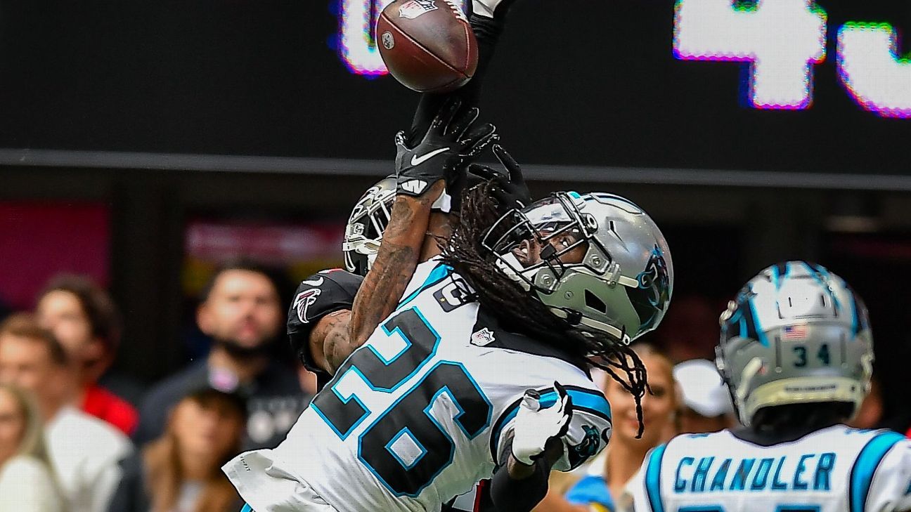 Panthers WR Terrace Marshall Jr. carted from practice with back injury