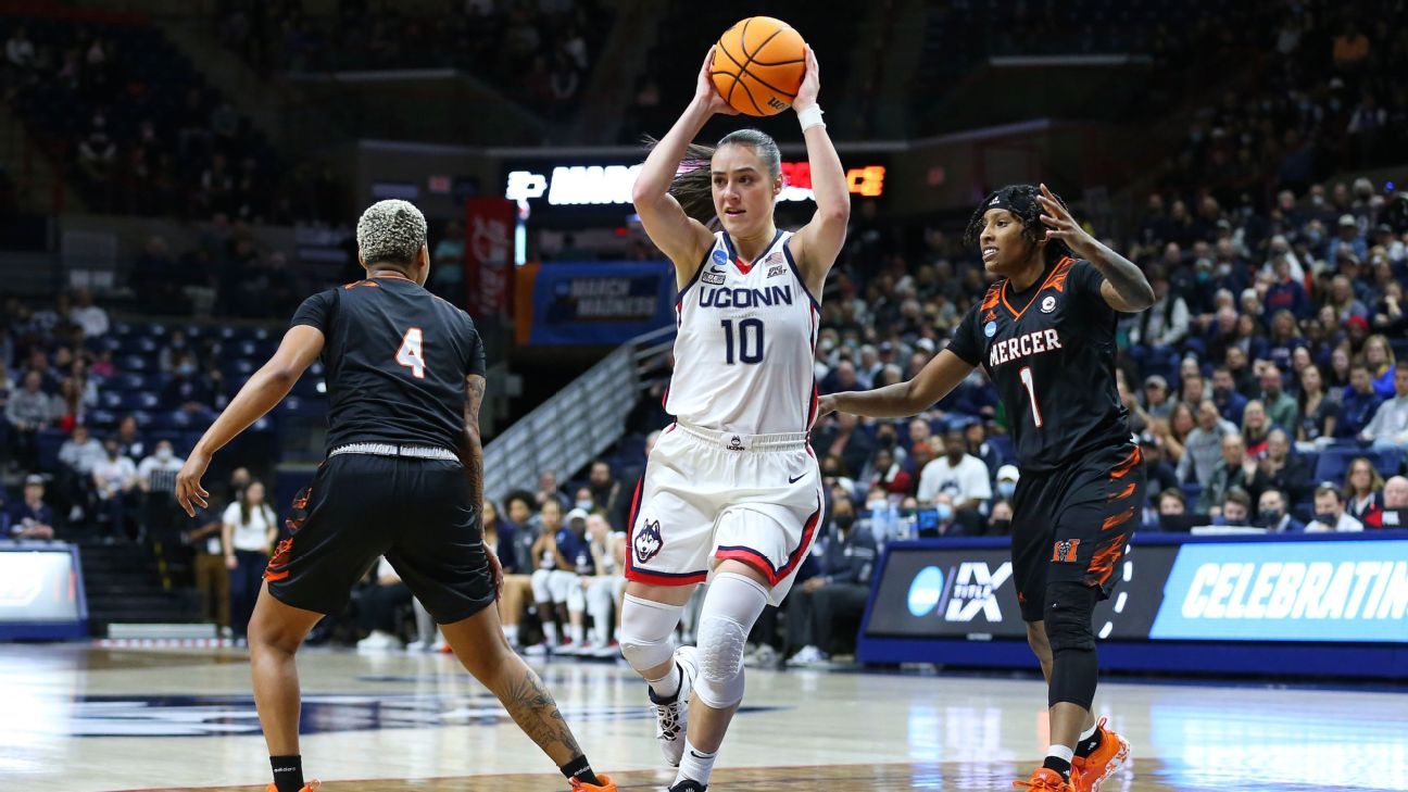UConn Huskies win record 28th consecutive opener in NCAA women’s basketball tournament – ESPN
