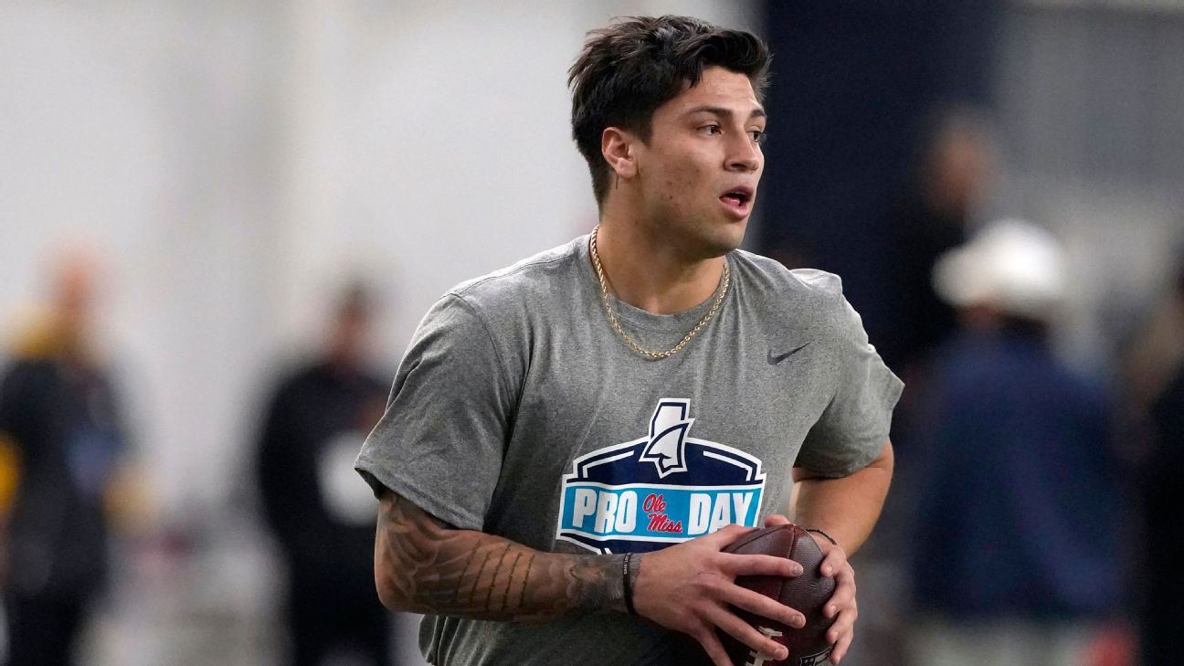 Panthers draft quarterback Matt Corral 94th overall in third round