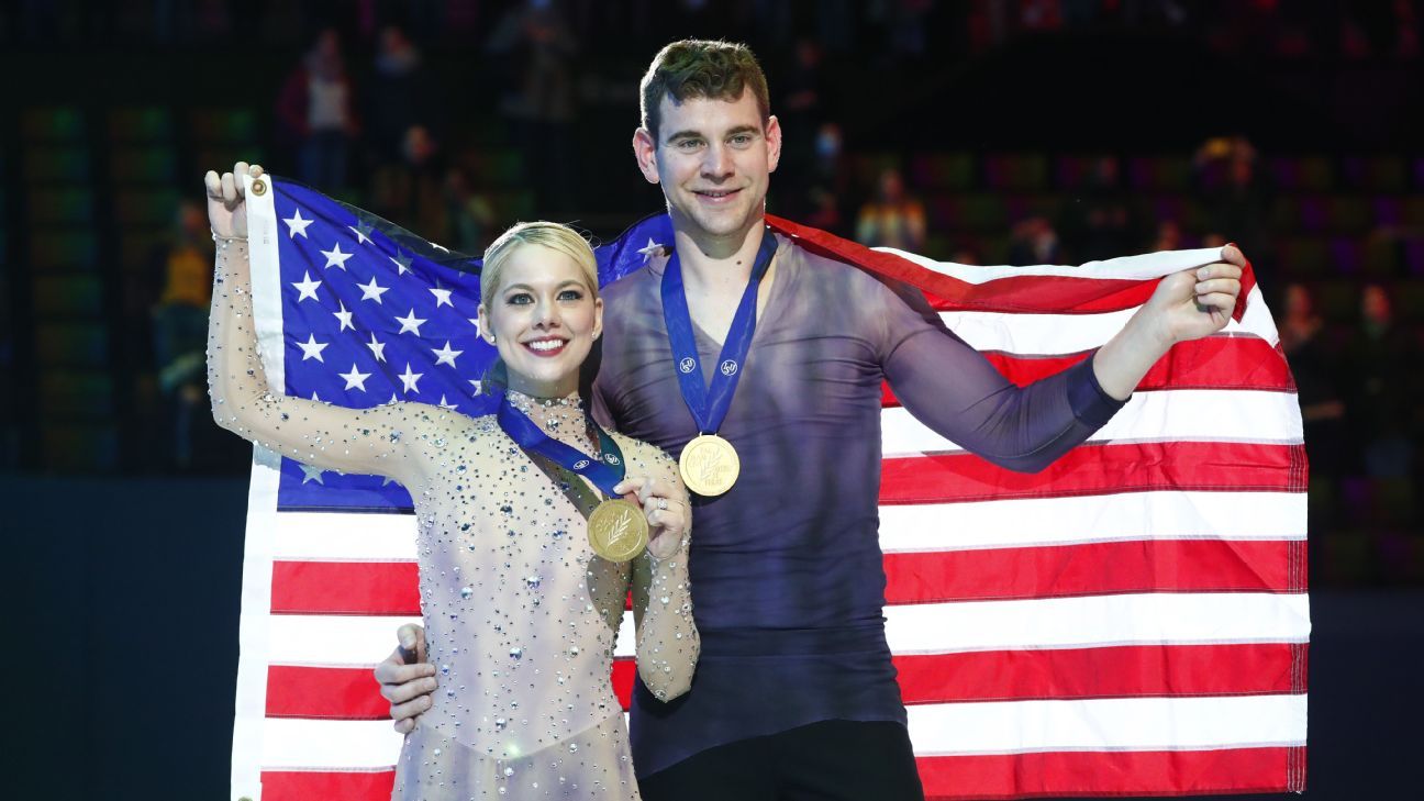 Alexa Knierim, Brandon Frazier give U.S. first pairs gold at world