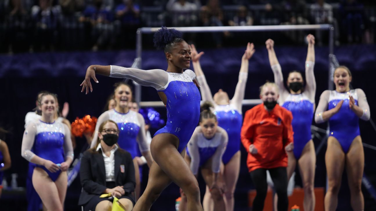 Suni Lee's floor routine at 2022 NCAA women's gymnastics championship  finals