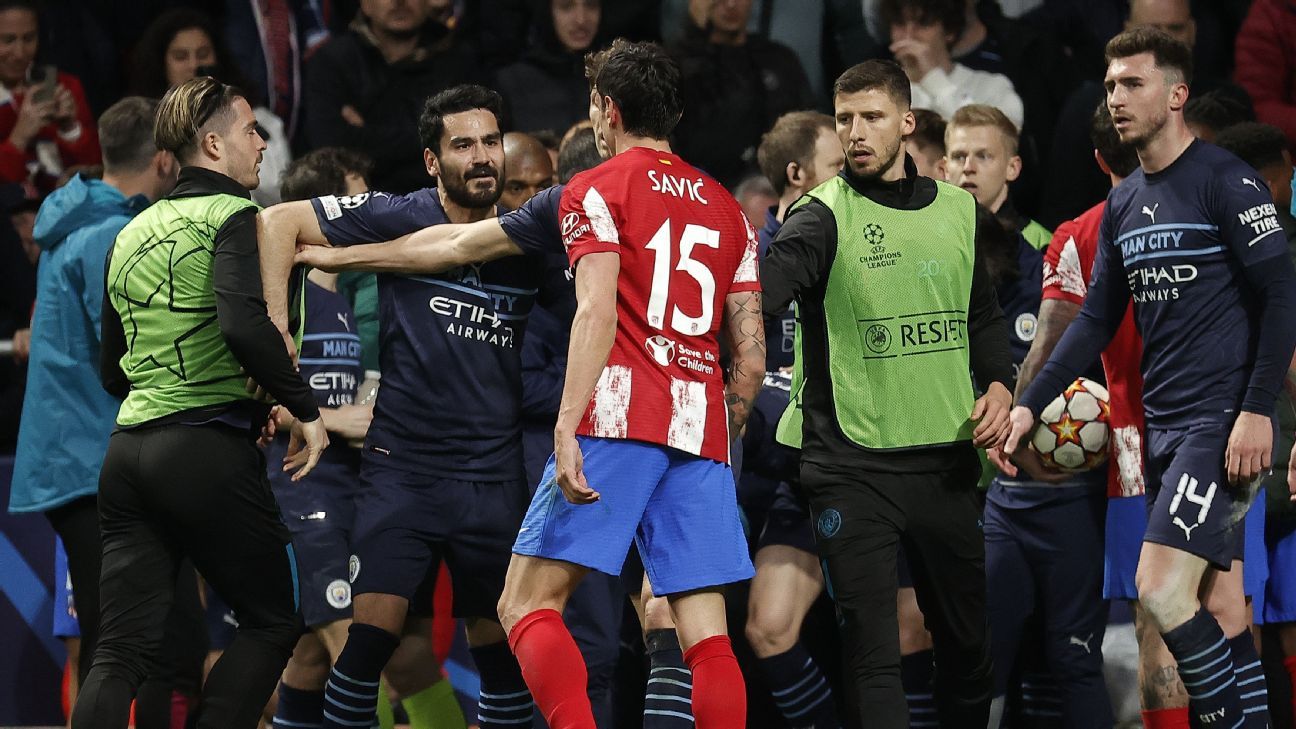 Manchester City and Atletico Madrid clashed in the tunnel after Champions League leads to Police intervention