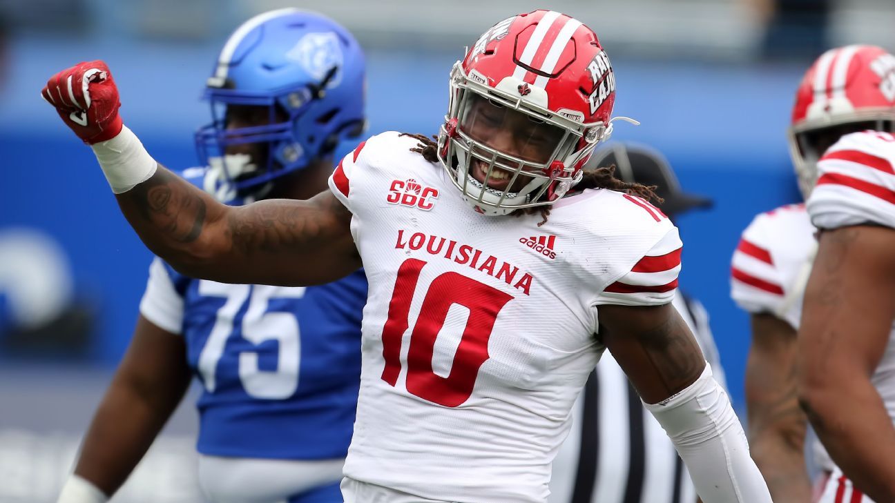 Men's Cardinal Louisiana Ragin' Cajuns Football Jersey