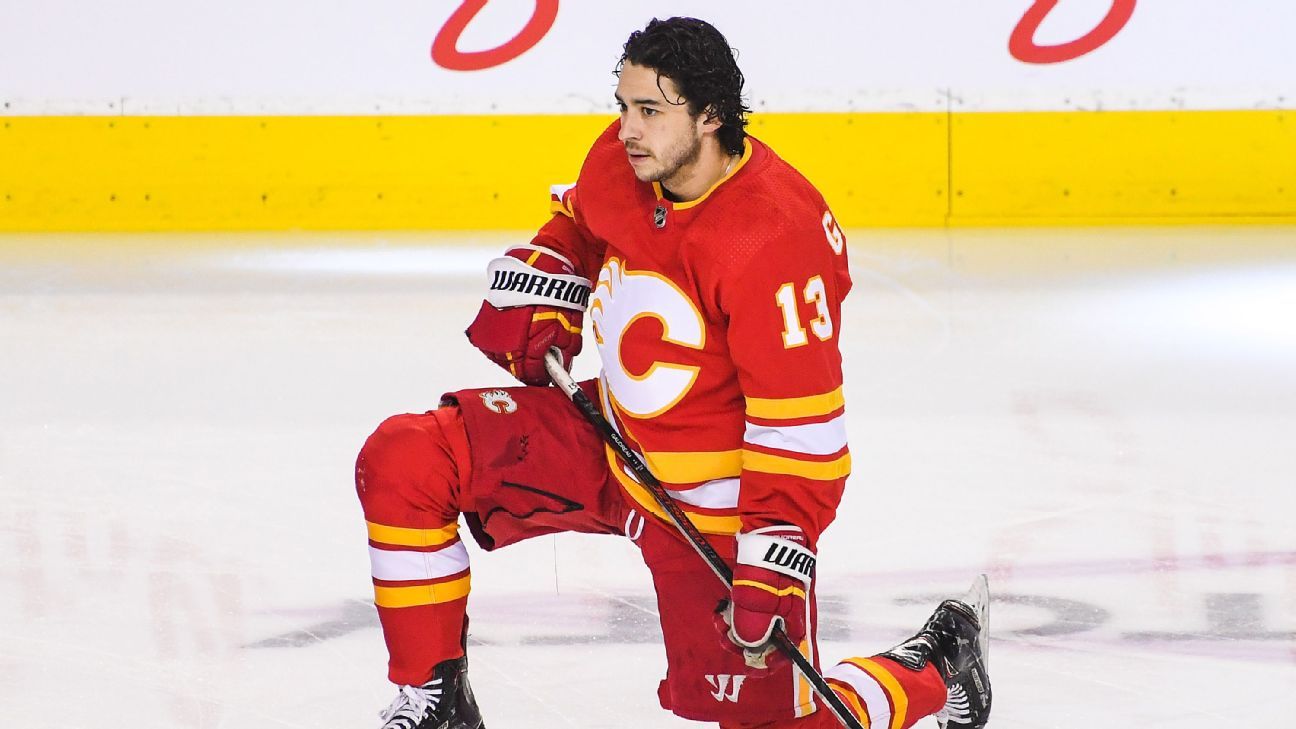 Former Flames star Johnny Gaudreau returns to Calgary's Saddledome as a Blue  Jacket