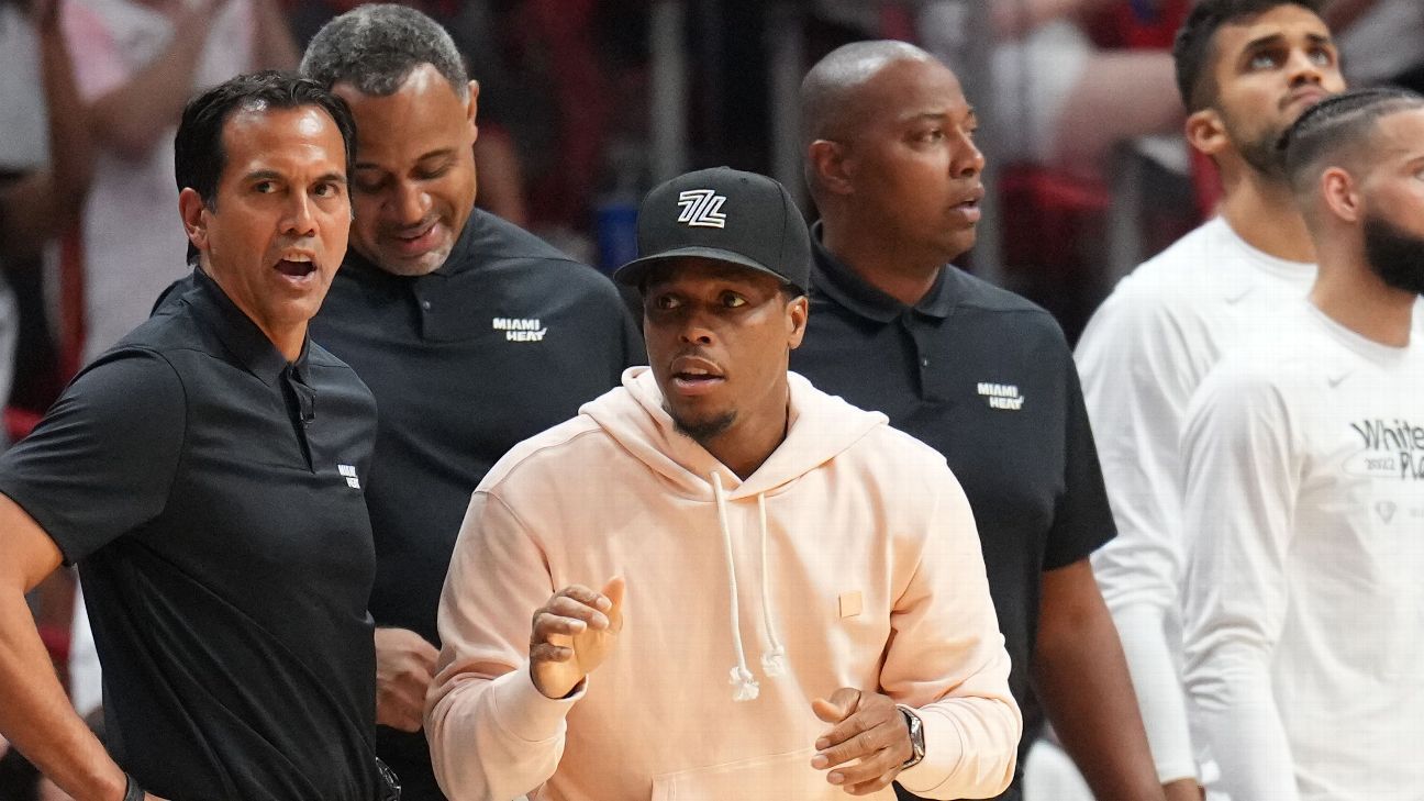 Miami Heat's Kyle Lowry will warm up, intends to play in Game 3, says coach Erik..