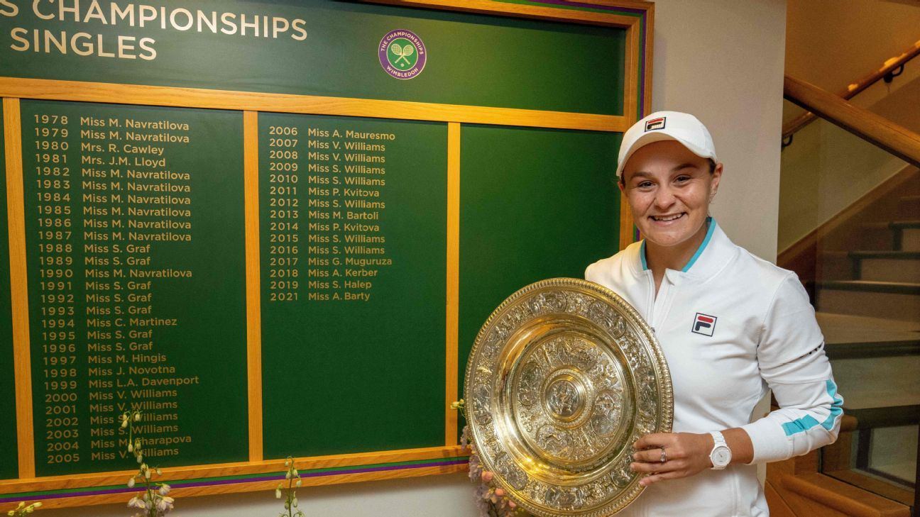 Wimbledon to drop 'Miss,' 'Mrs' titles from women's honor board ESPN