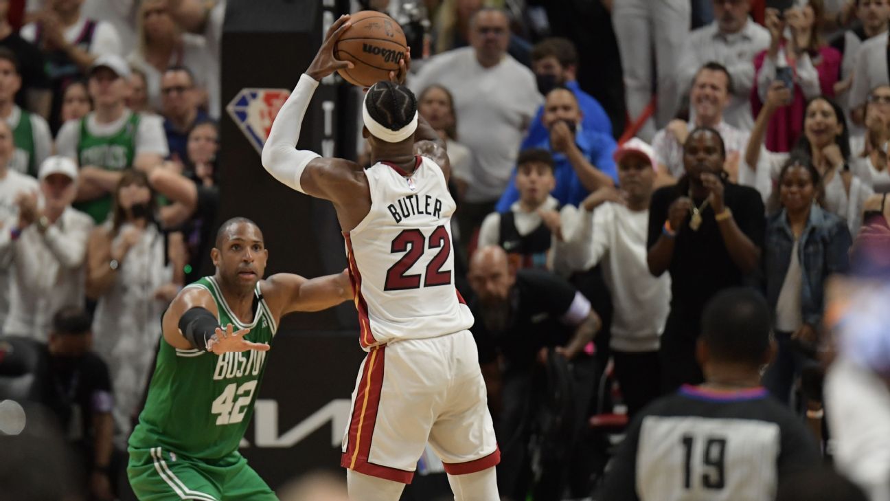 Jimmy Butler, Al Horford and the tense final seconds of Game 7 between the Bosto..