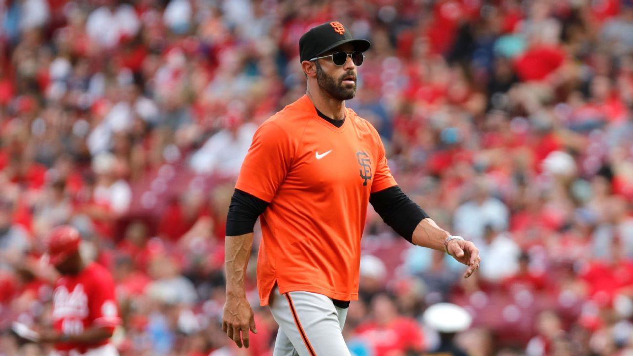 San Francisco Giants manager Gabe Kapler plans to stand during national anthem o..