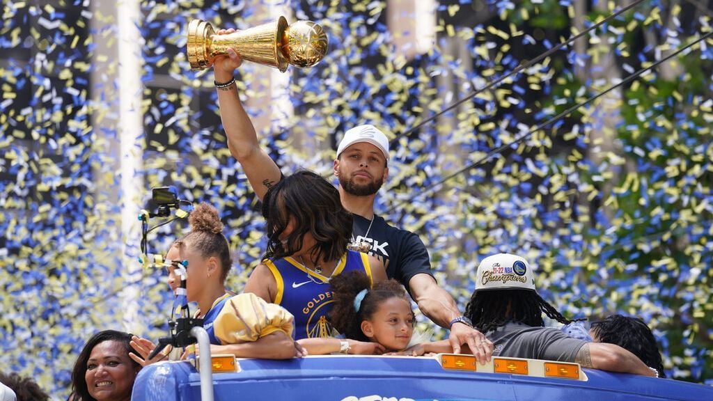 Warriors ring in latest title with wild parade celebration