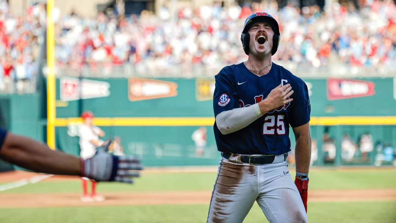 Ole Miss one win from first Men's College World Series title after 10-3 win over..