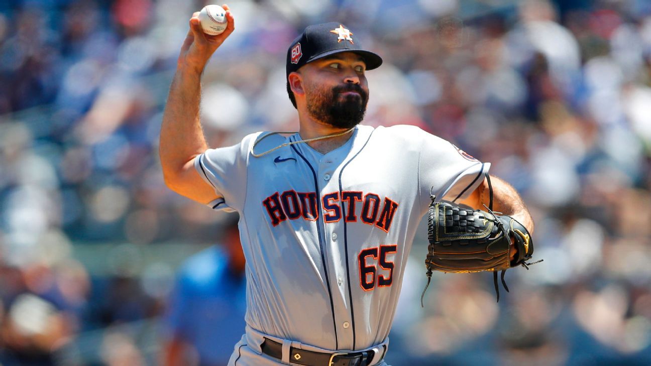 Astros' Luis Garcia exits with apparent injury