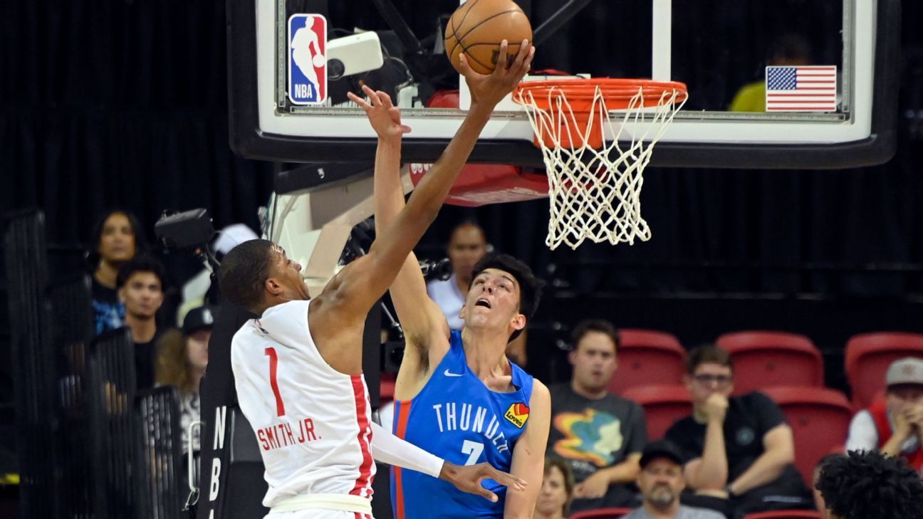 Houston Rockets' Jabari Smith Jr., Oklahoma City Thunder's Chet Holmgren tout 2-..