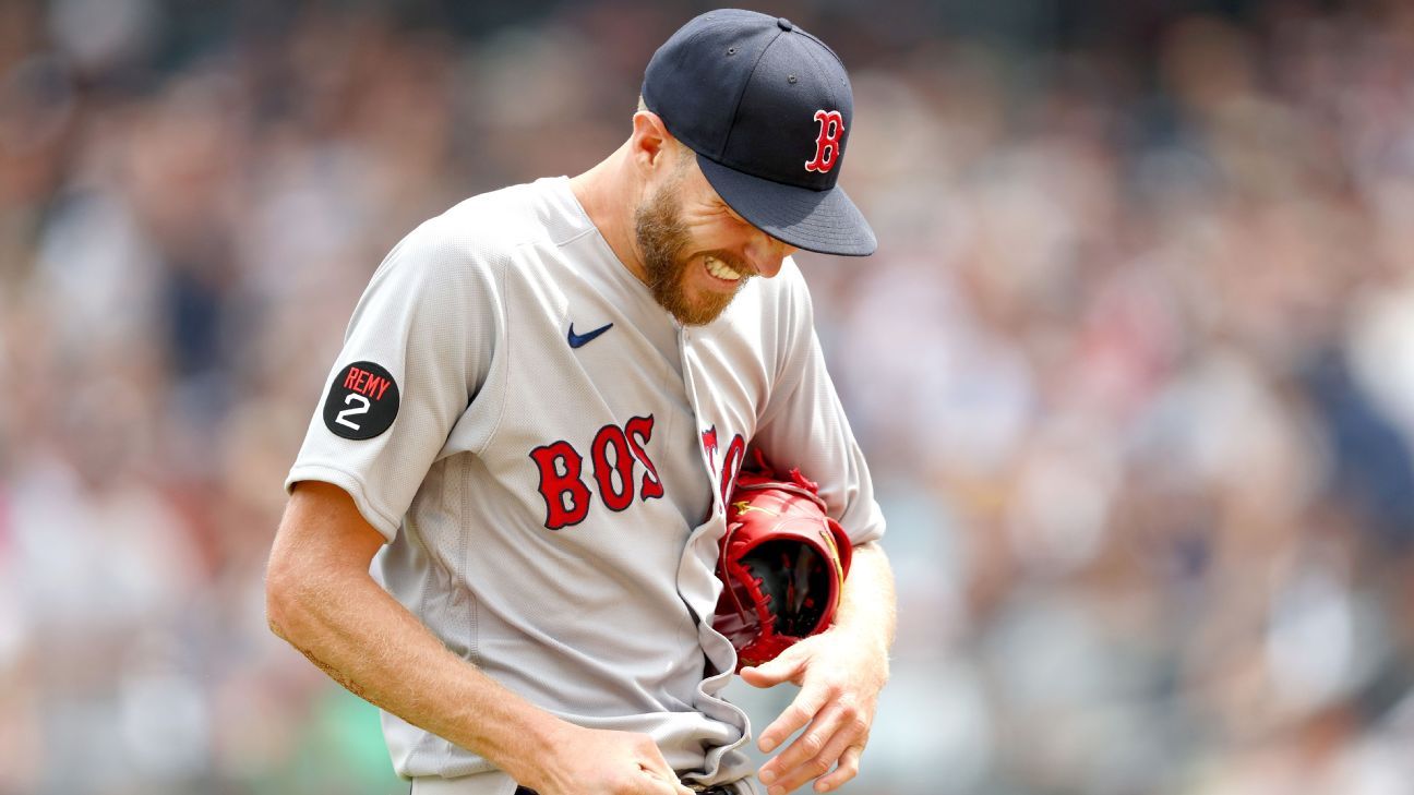 Chris Sale's finger is broken, Boston Red Sox say; lefty suffers pinky  fracture after being hit by line drive 