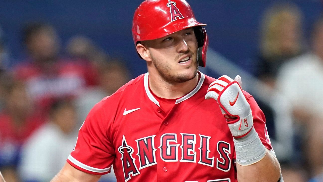 The Angels' Mike Trout doubles as he continues rehab in San Bernardino –  Daily News