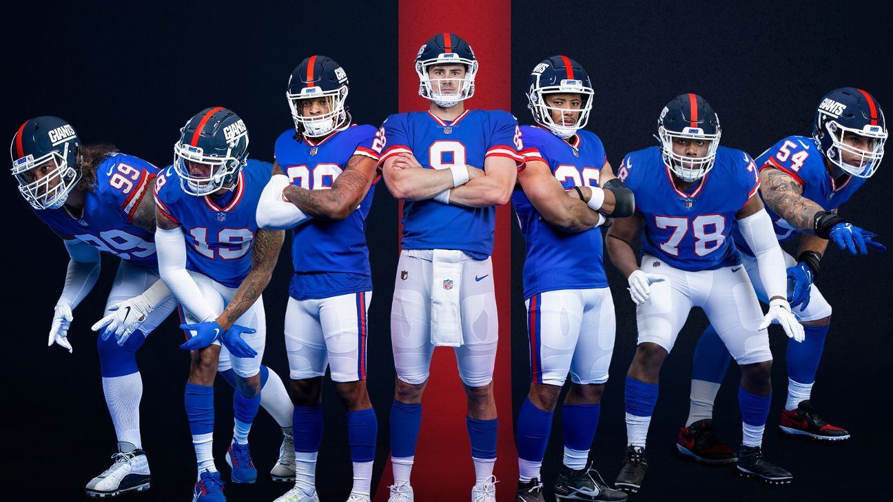 New York Giants to wear 1980s-'90s throwback uniforms for 2 games in 2022  NFL season - ESPN