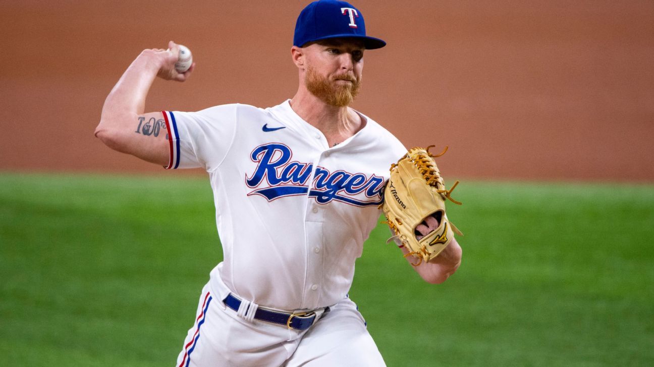 Rangers starting pitcher Gray exits in 5th inning after comebacker