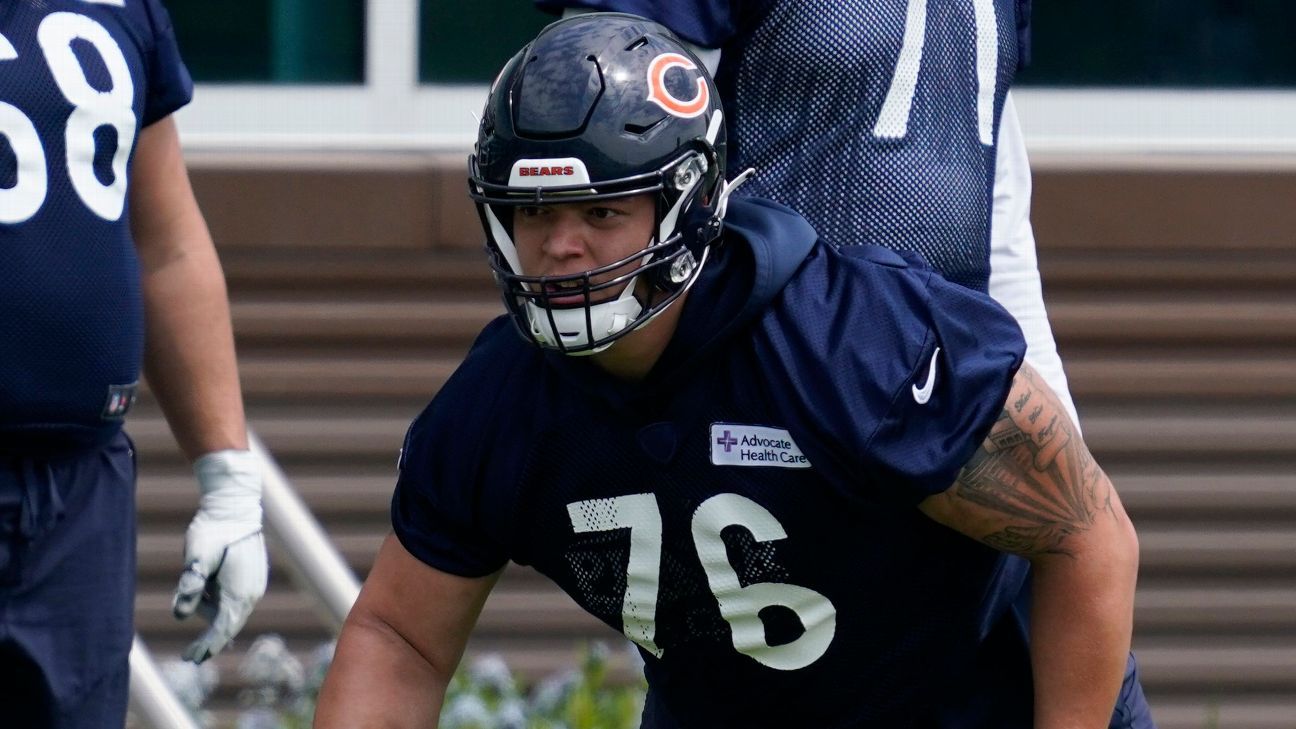 Bears plan to get left guard Teven Jenkins back from injured reserve for  Commanders game - Chicago Sun-Times